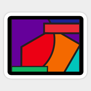 Geometric Pop art  colourful Sticker